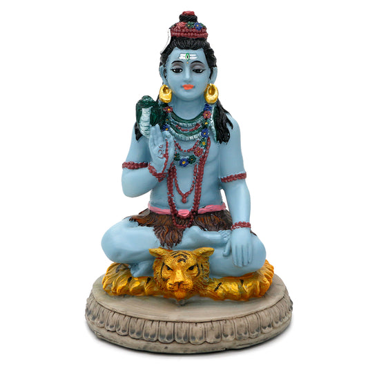 Hindu God Lord Shiva Statue - 5.7”H Shiva Idol Murti Pooja Item Puja Diwali Gifts for Indian Wedding Baby Shower Housewarming Gifts Altar Meditation Yoga Room Spiritual Decor