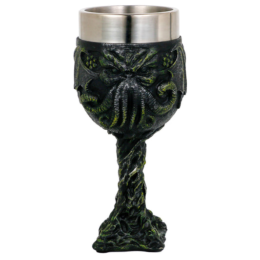 alikiki Cthulhu Stainless Steel Wine Goblet - 7oz Cthulhu Merchandise Octopus Sea Monster Chalice Drinking Cup D&D Gaming Party Halloween Decorations Birthday Gifts for Men Boy