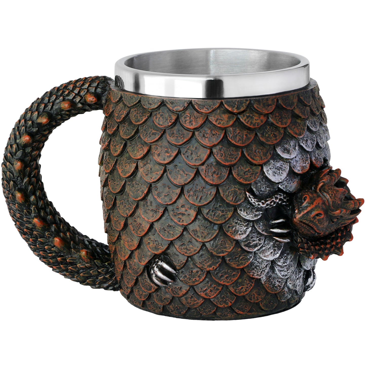 Dragon Game Mug of Thrones Gifts - 14OZ Medieval Dragon Egg Coffee Mug Stainless Beer Steins Viking Cup Novelty Gothic D&D Gift Dragon Lovers Collector Themed Party Decoration