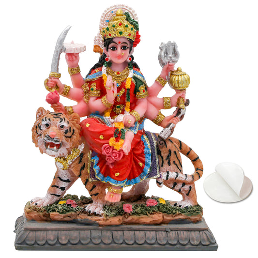 Small Maa Durga MATA Statue - 4.1” H Durga Sculpture India God Hindu Goddess Murti Hindu Pooja Item for Home Office Temple Mandir Altar Puja Diwali Gifts Diwali Decor maa durga sculpture goddess durga sculpture