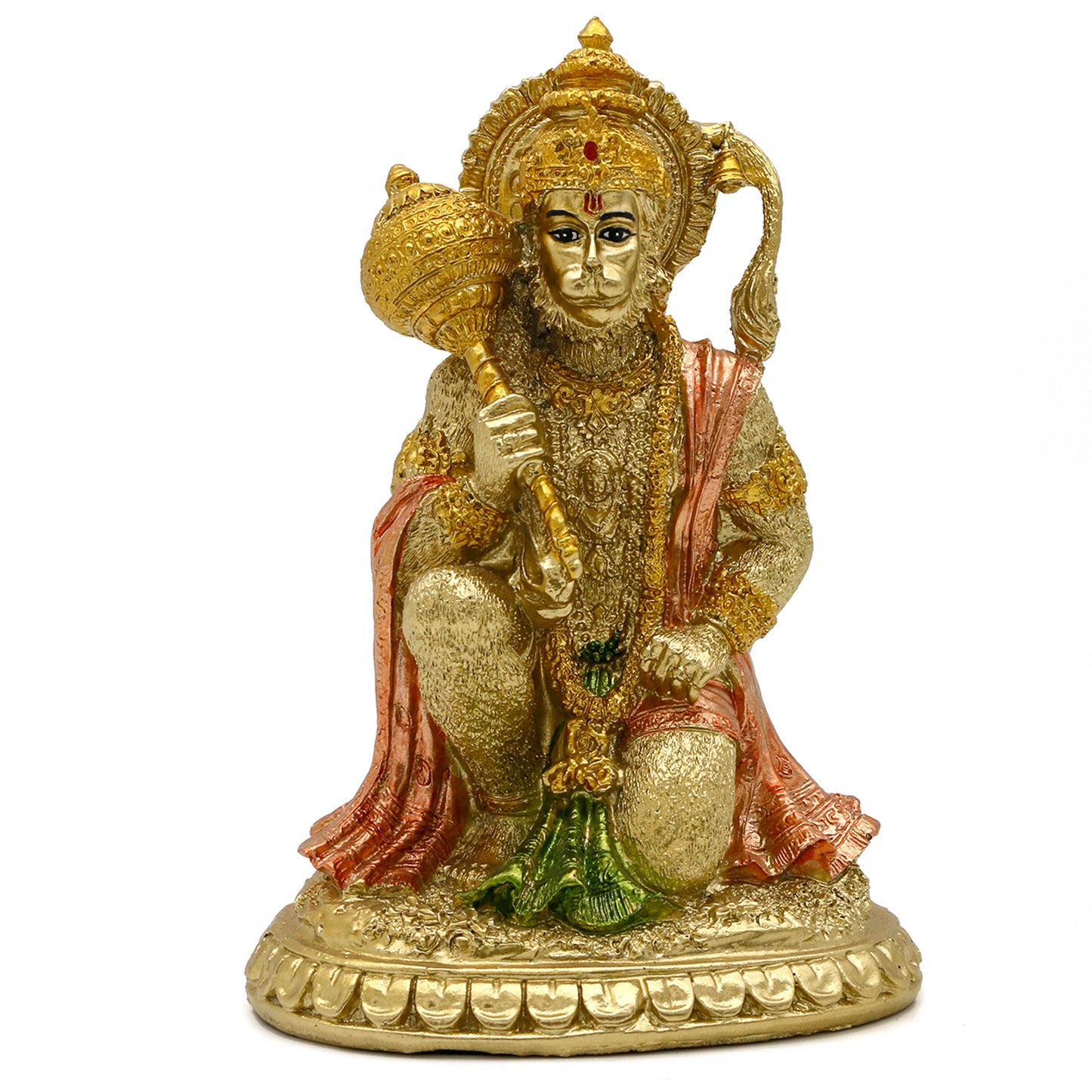 alikiki Hindu Ramayana Hanuman Statue- 6.1" H Indian God Statue Hinduism Devotee Lord Rama Shrine Altar Decor India Home Office Temple Mandir Pooja Items