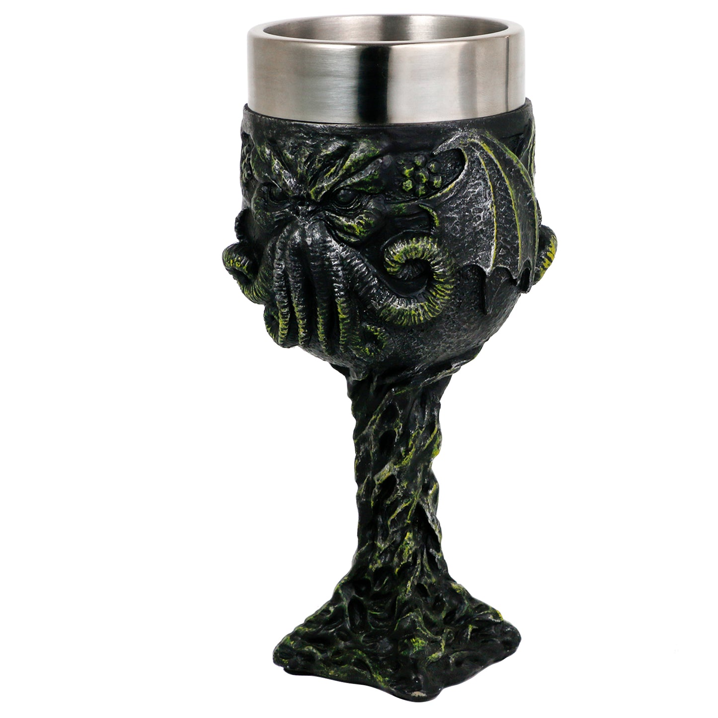 alikiki Cthulhu Stainless Steel Wine Goblet - 7oz Cthulhu Merchandise Octopus Sea Monster Chalice Drinking Cup D&D Gaming Party Halloween Decorations Birthday Gifts for Men Boy