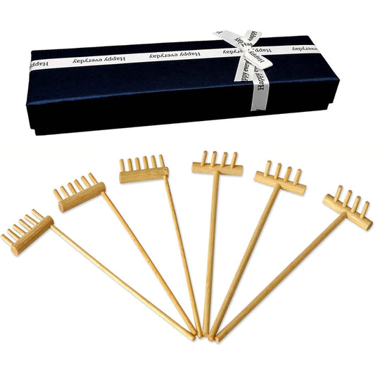 Mini Zen Garden Rake Kits - Japanese Tabletop Rock Sand Garden Tools Accessories Desktop Meditation Zen Decor Zen Gifts Office Relaxation Adult Toy Man Women Unique Stress Relief Birthday Gifts