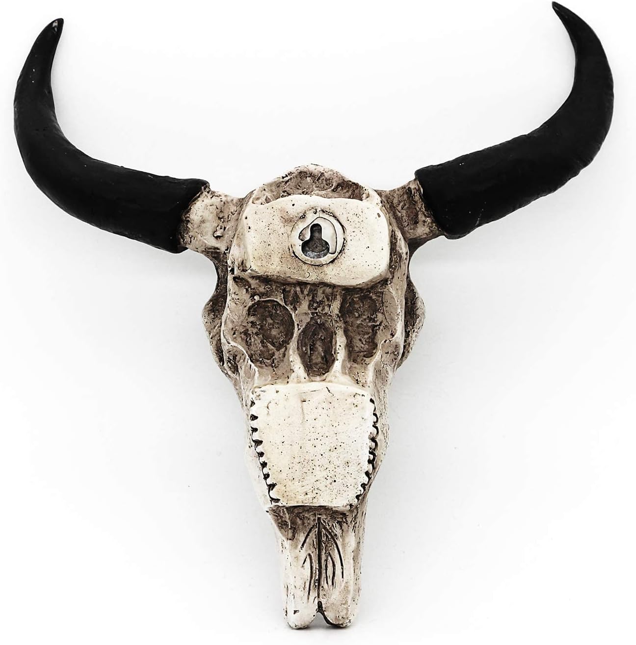 alikiki Floral Cow Skull Wall-Decor –DIY Faux Bull Skull Head Wall Hanging 3D Boho Chic Decor Western Steer Bison Animal Wall Sculpture w/Dreamcatcher Feather for Bedroom Living room