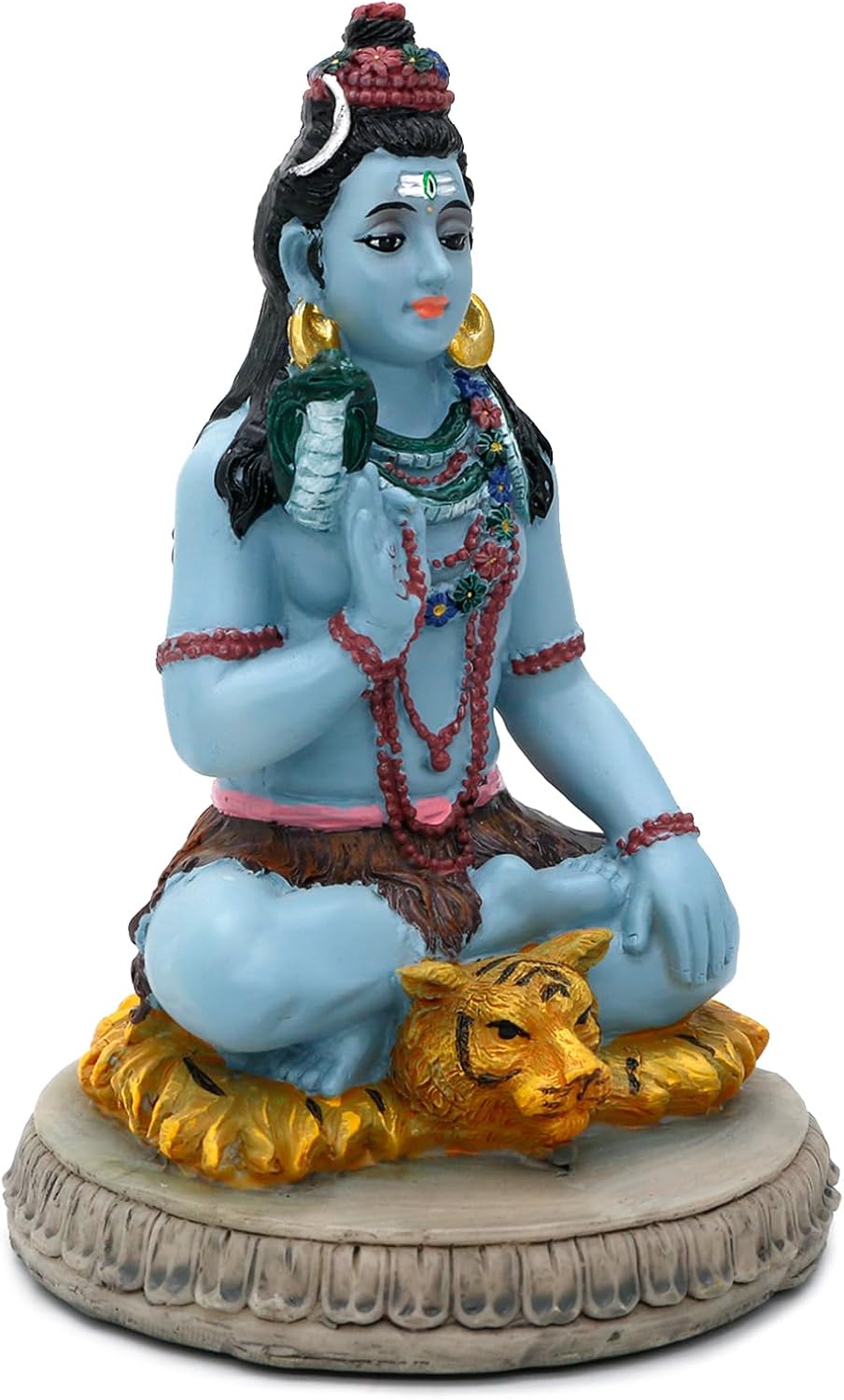 Hindu God Lord Shiva Statue - 5.7”H Shiva Idol Murti Pooja Item Puja Diwali Gifts for Indian Wedding Baby Shower Housewarming Gifts Altar Meditation Yoga Room Spiritual Decor