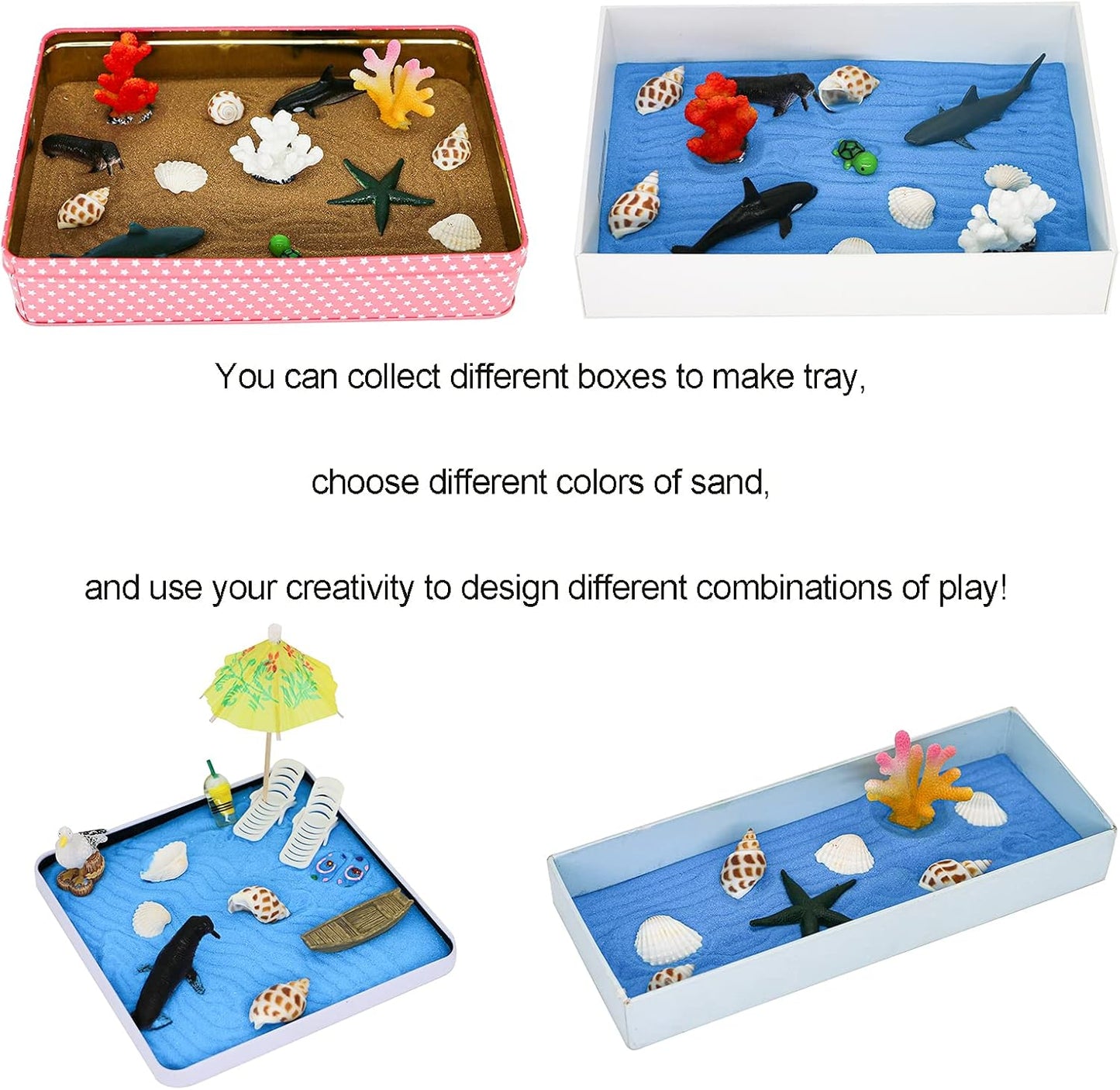 Beach Zen Garden Accessories Kit - Desktop Beach Fairy Garden Kit Sandbox Decor Tools Bamboo Rake Ornament Decoration Office Stress Relief Toys Therapy Man Woman Father Mather Meditation Zen Gifts