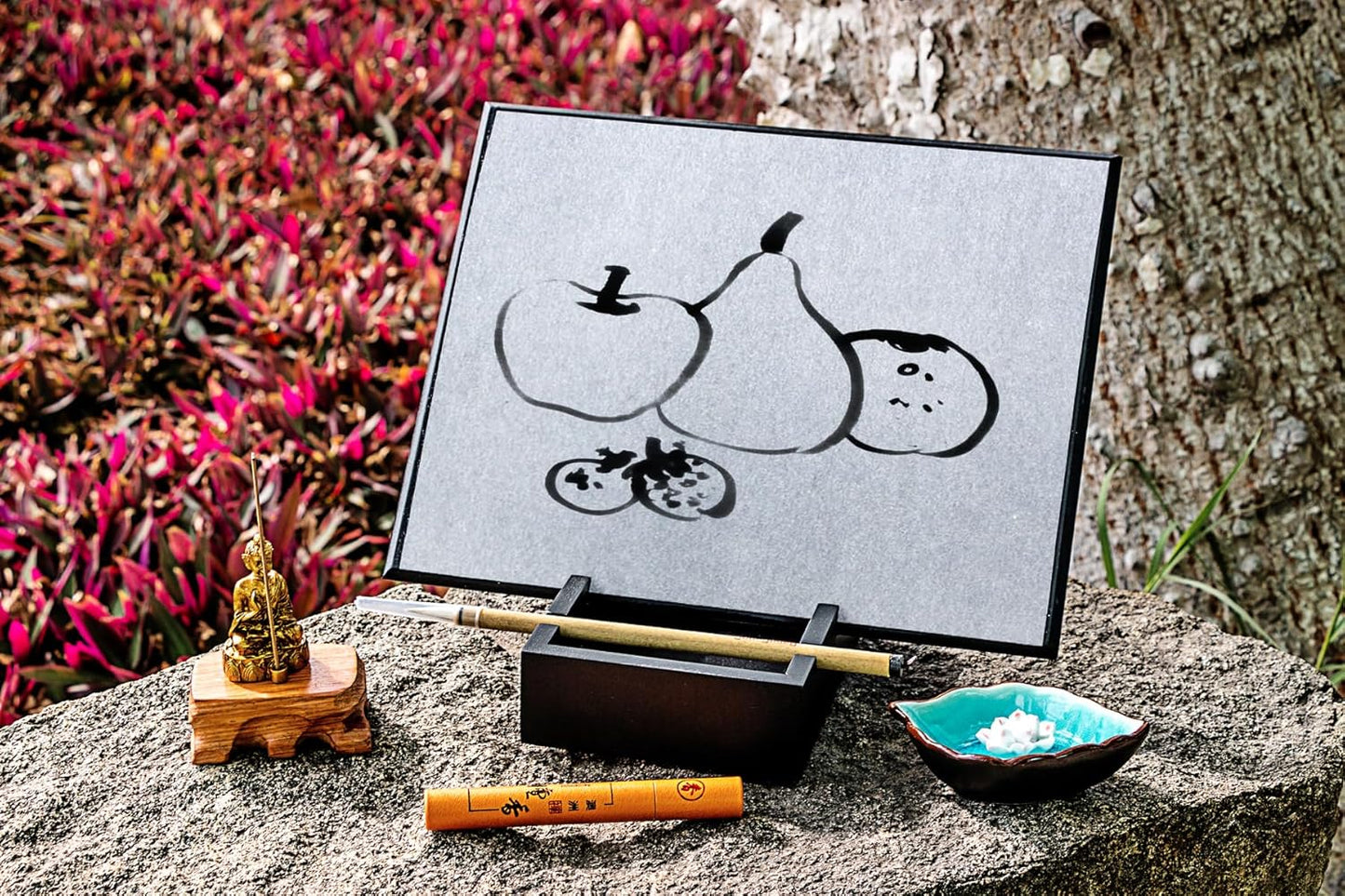 Meditation Gifts Buddha Drawing Board - Woman Relaxation Gifts Man Zen Gifts Decor Office Home Relaxing Art Water Painting Board Unique Stress Relief Birthday Valentine Gifts for Adults Him Her