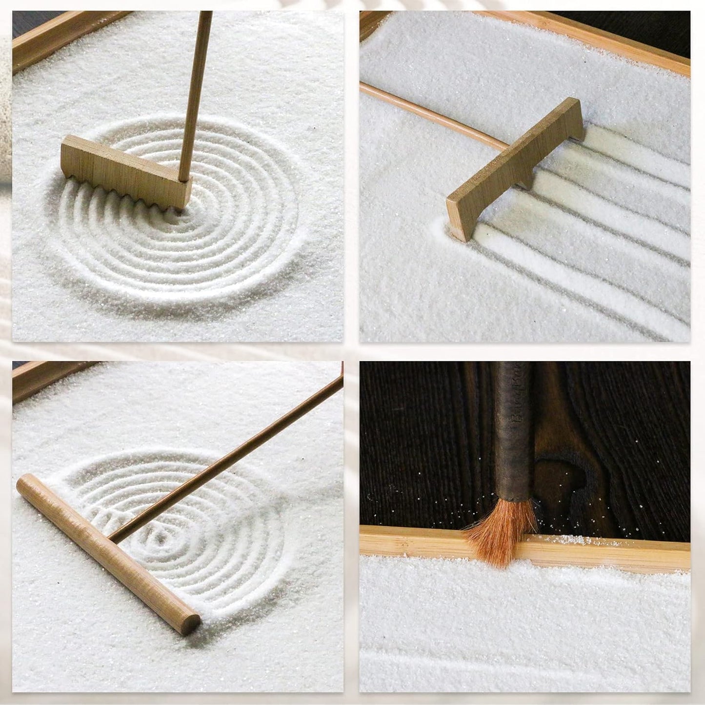 Tabletop Zen Garden Accessories Kit - Japanese Sand Zen Garden Rakes Tools Set,Office Relaxation Gifts with Healing Stones Zen Garden Decor for Man Woman Father Mother Birthday Gifts