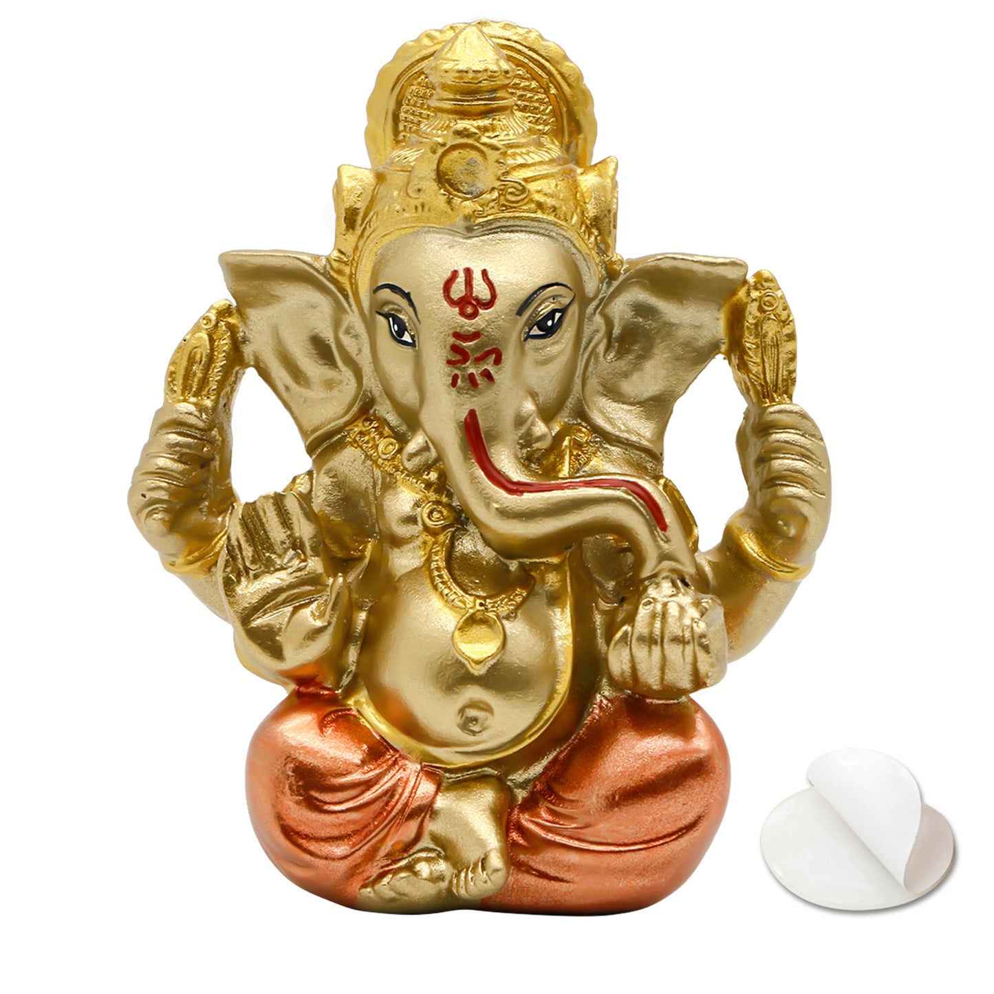 alikiki Hindu God Lord Ganesha Staue - India God Ganesh Idol for Car Dashboard Decor Birthday Gifts for Indian Man Women Home Mandir Temple Pooja Item Diwali Puja Gifts Yoga Room Altar Decor