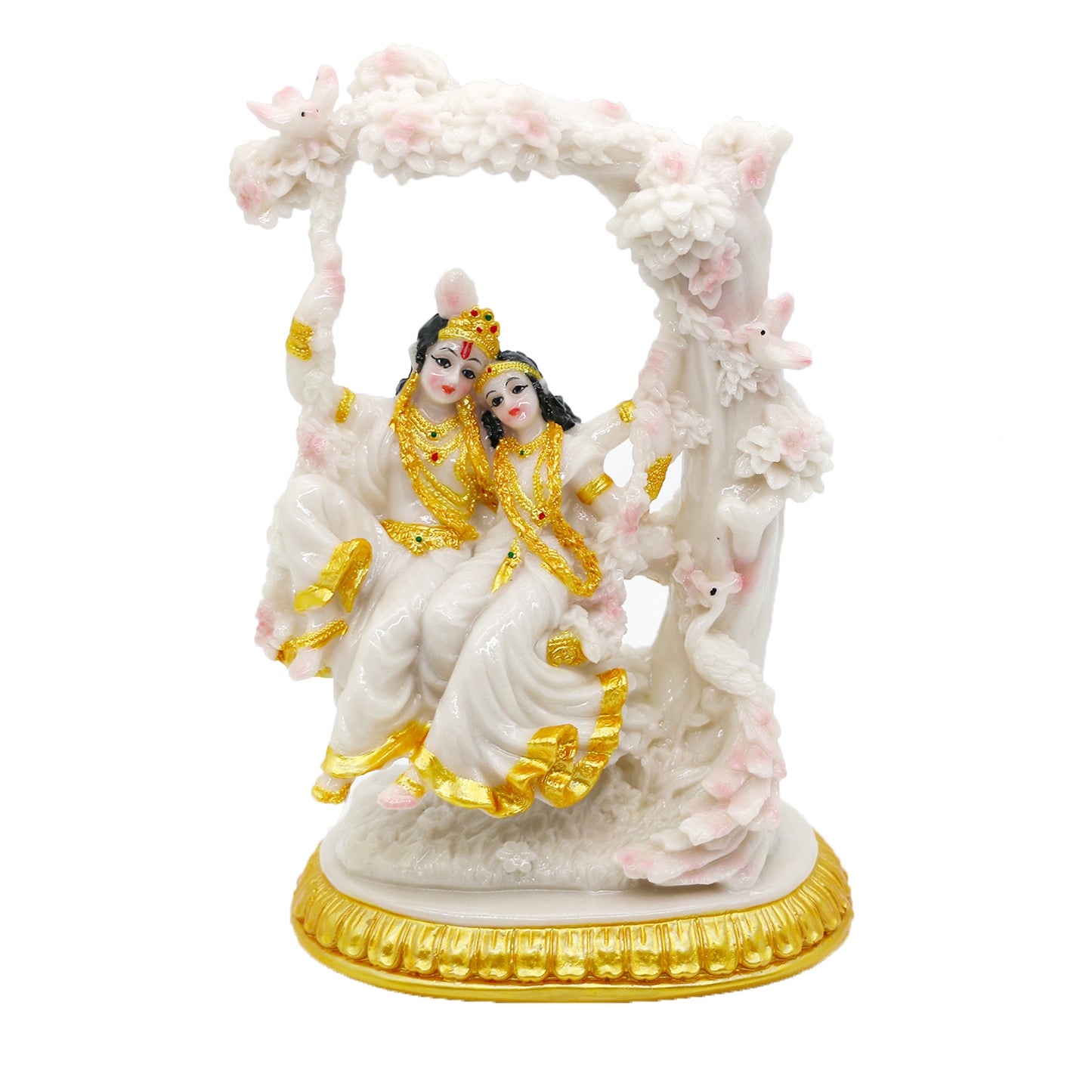 alikiki Indian God Radha Krishna Statue- 6.7”H India Idol Radha Krishna Statue for Indian Wedding Gifts Hindu Gifts for India Couple Murti Home Office Temple Mandir Pooja Decor Puja Item